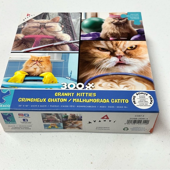 💥SOLD💥 Cranky Kitties Puzzle by Ceaco 300 pieces - Picture 7 of 7